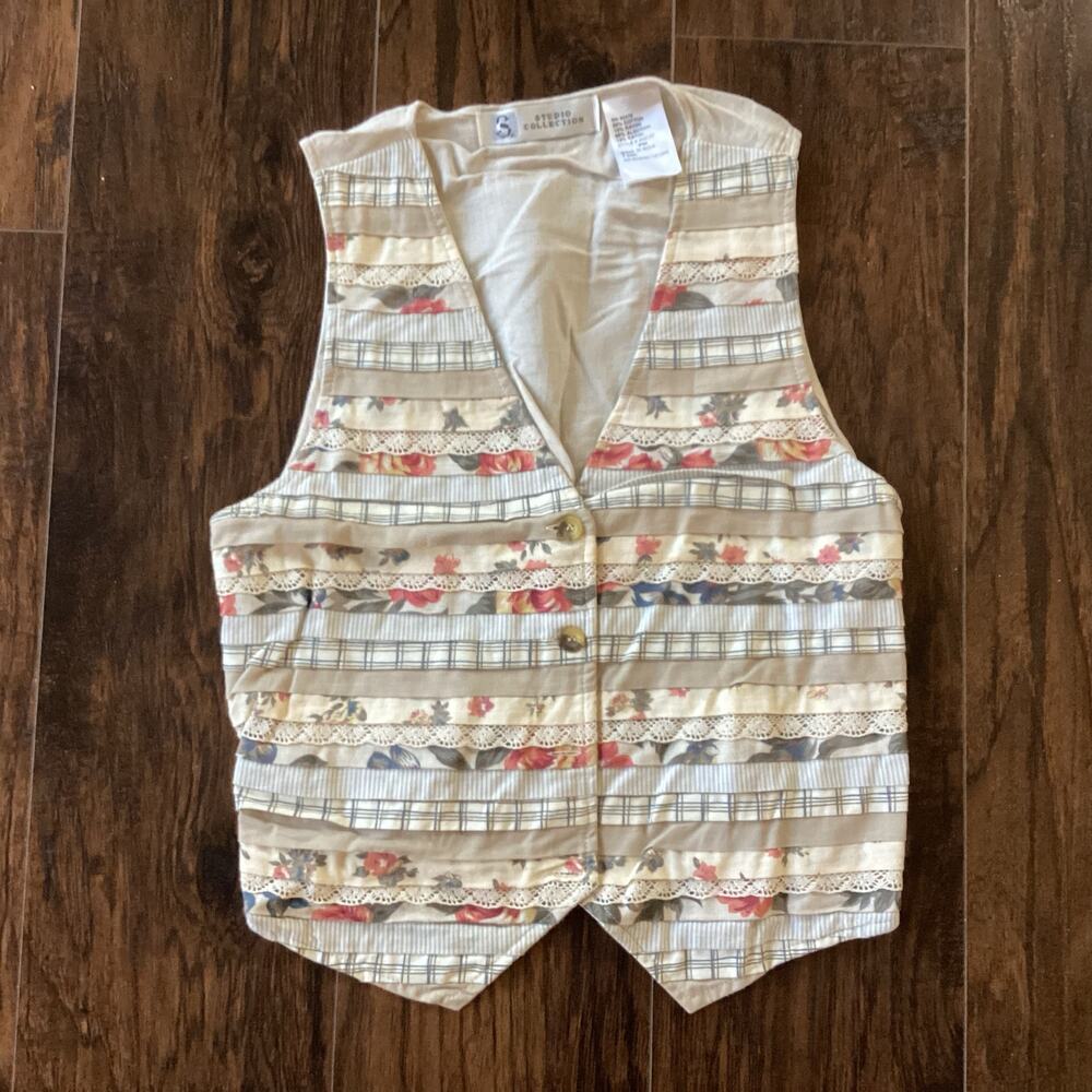 Studio Collection Patchwork Vest - Picture 4 of 7